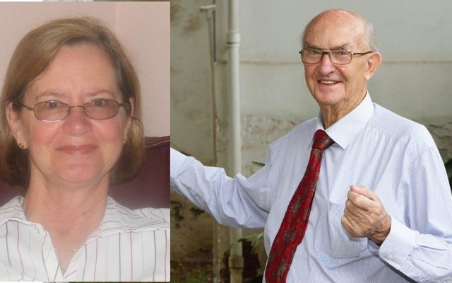 Die laaste foto wat van wyle Geoff Knipe geneem is, met sy eggenote, Betty op die inlasfoto (Foto verskaf deur Betty Knipe)